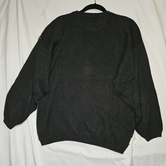 Viki International Sequin Diamond Argyle Sweater Vintage Retro - Picture 7 of 10